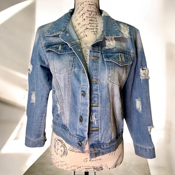 Women’s Denim Jacket Size M Medium - Picture 5 of 16